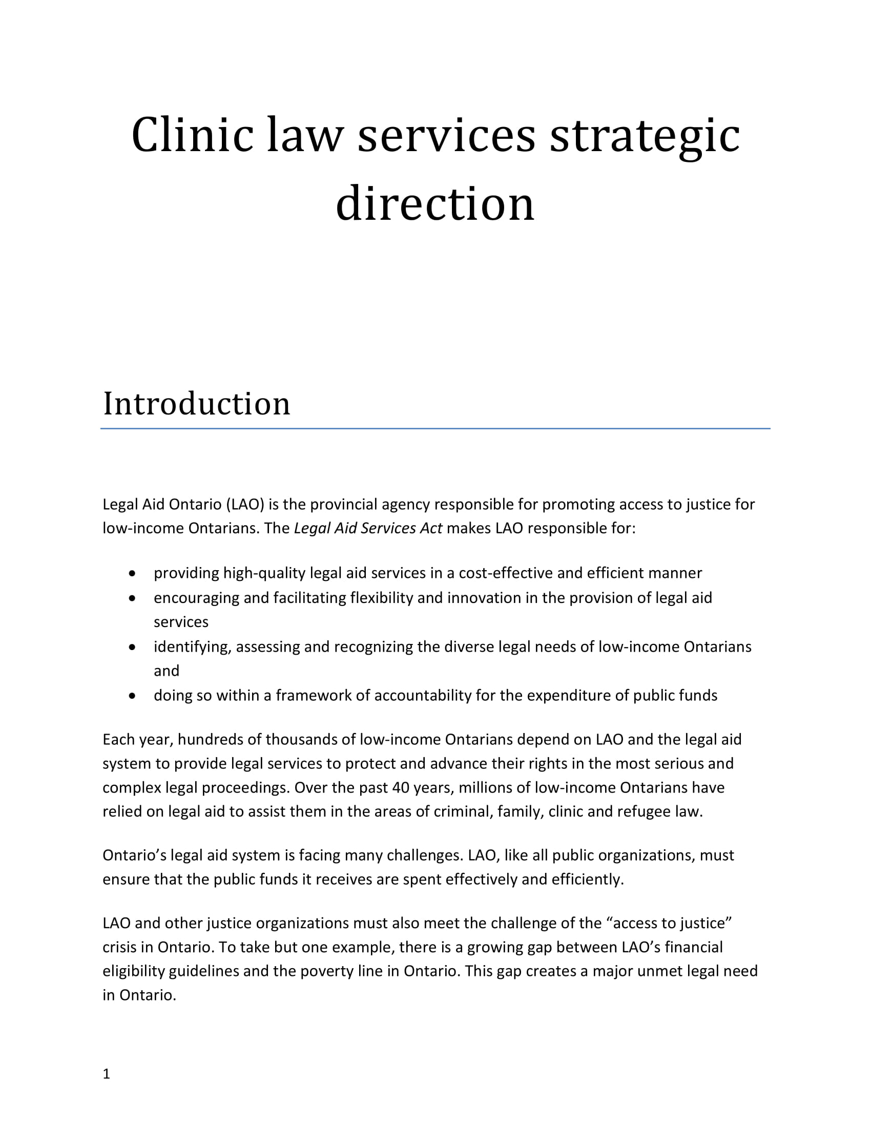 clinic law services strategic direction planning example 01