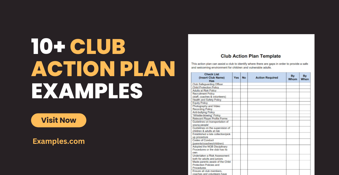 Club Action Plan Examples