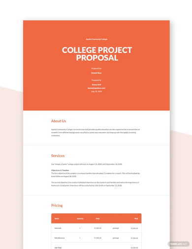 Student Project Proposal - 20+ Examples, Format, Pdf | Examples