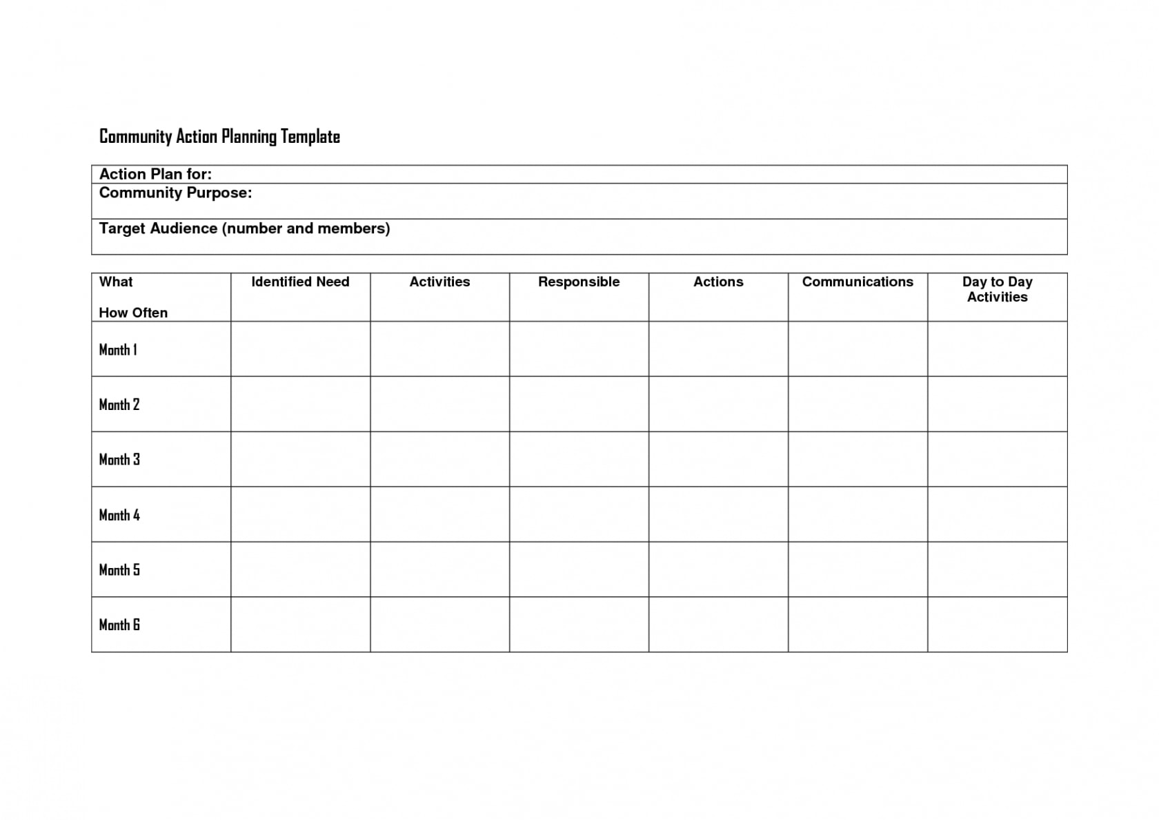 Community Project Action Plan Example2