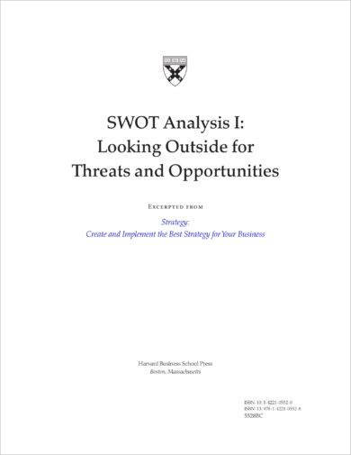 competitor swot analysis looking outside for threats and opportunities
