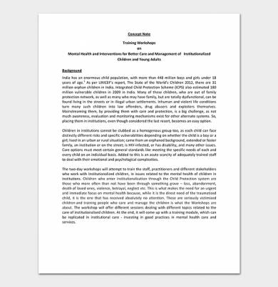 sample of concept note for research pdf