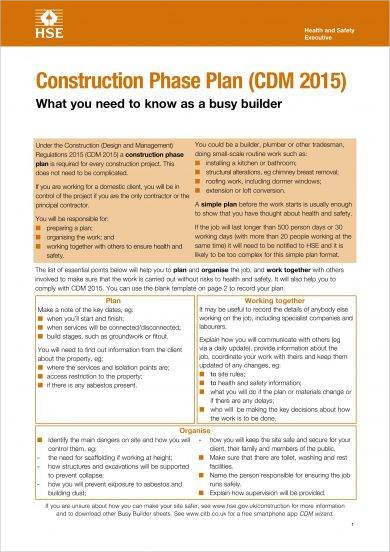 construction project phase plan example