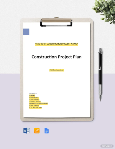 construction project safety management plan template