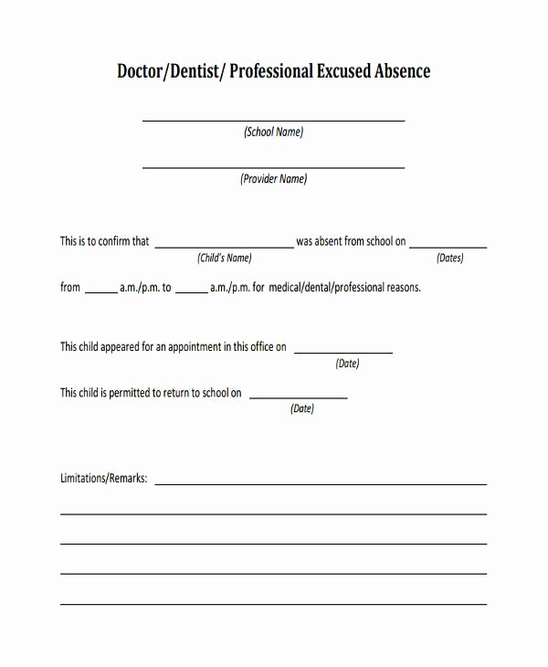 dentist note for work pdf Frieda Brantley
