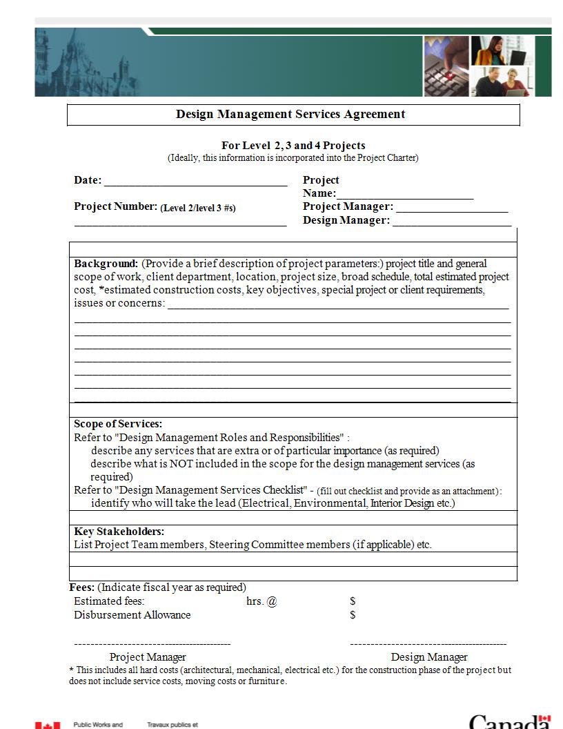 design management services agreement example
