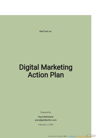Digital Marketing Action Plan Template