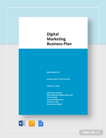 digital marketing business plan template