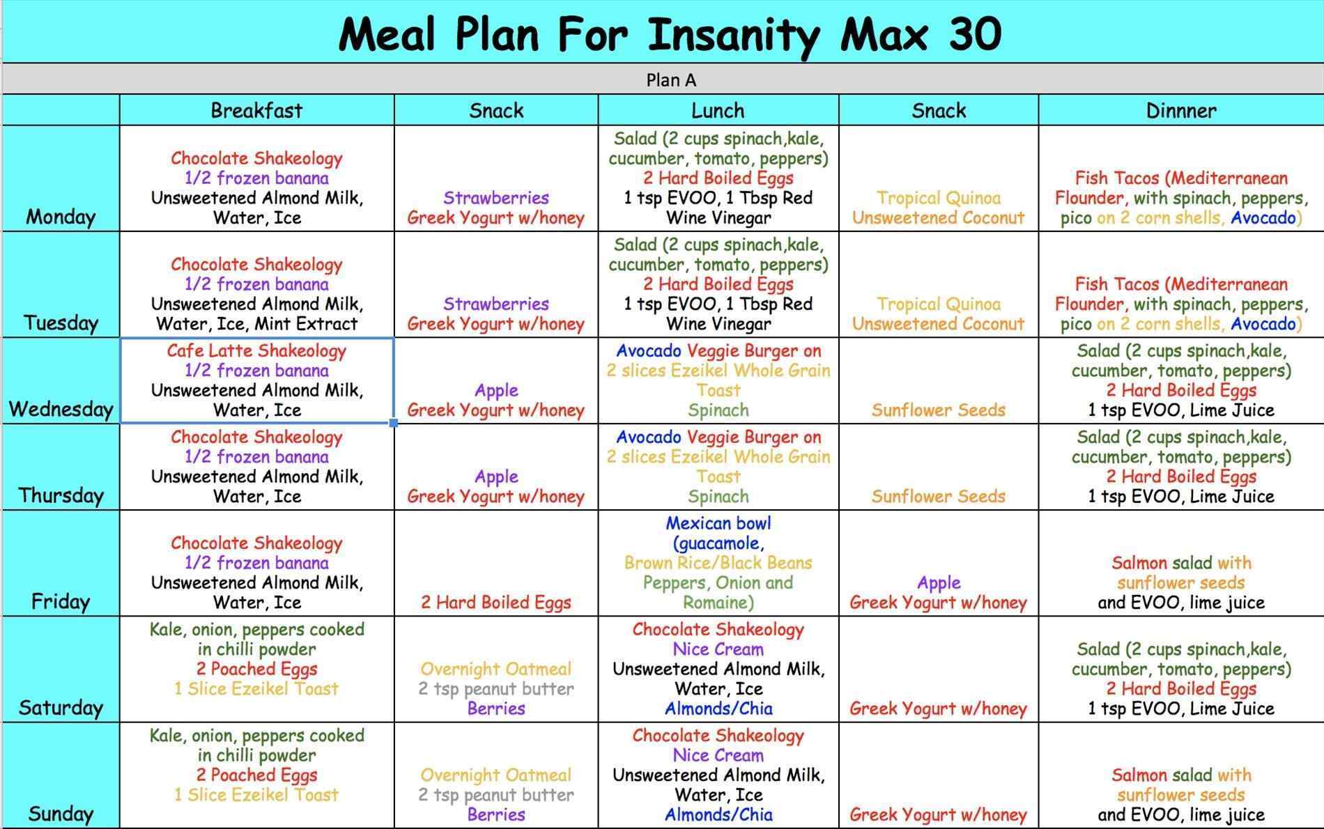 30 Day Meal Plan 9 Examples Format Pdf Examples