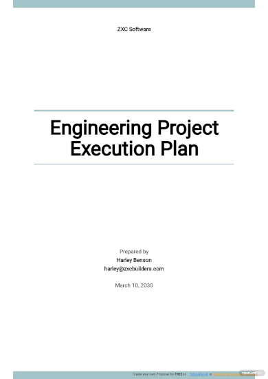 engineering project execution plan template