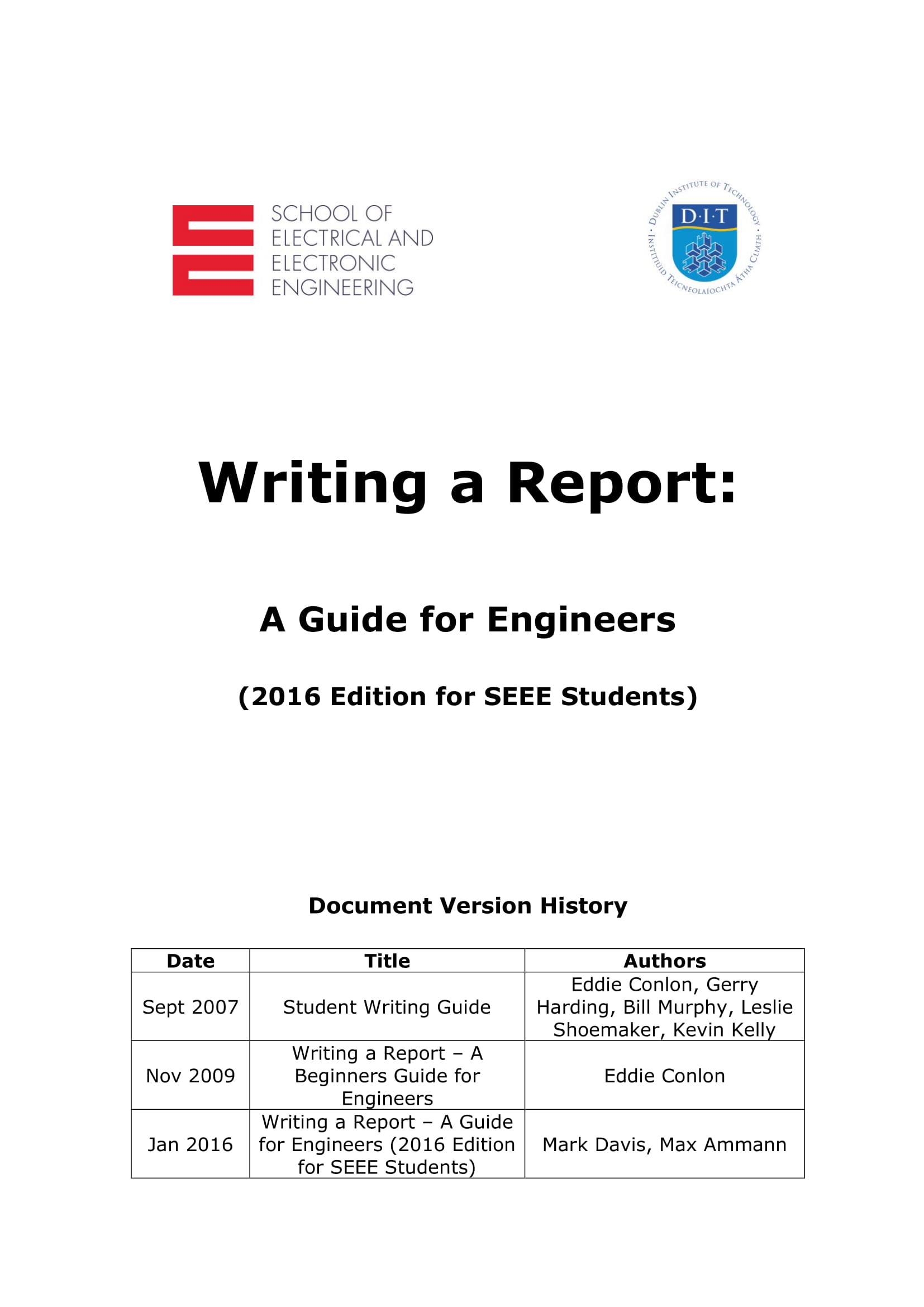 Engineering Students Report Writing Guide Example