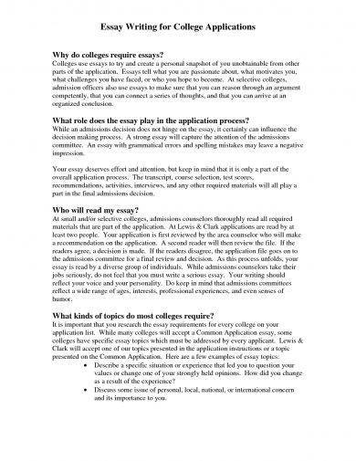 College essay examples pdf
