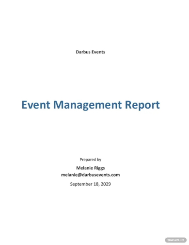 event management report template