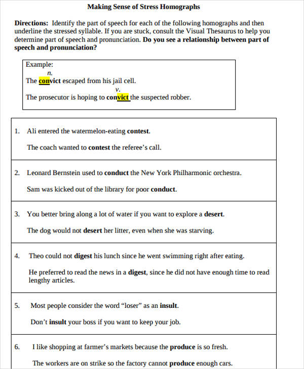 Example of Homograph