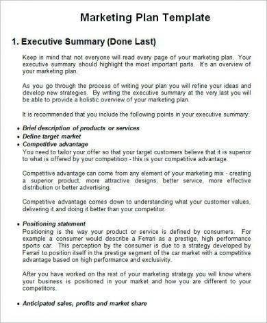 Executive Summary for Business Plan Example