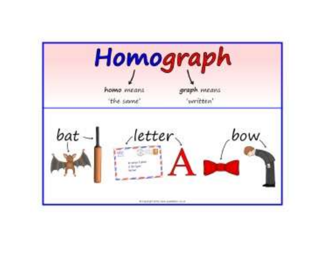 explaining homographs examples