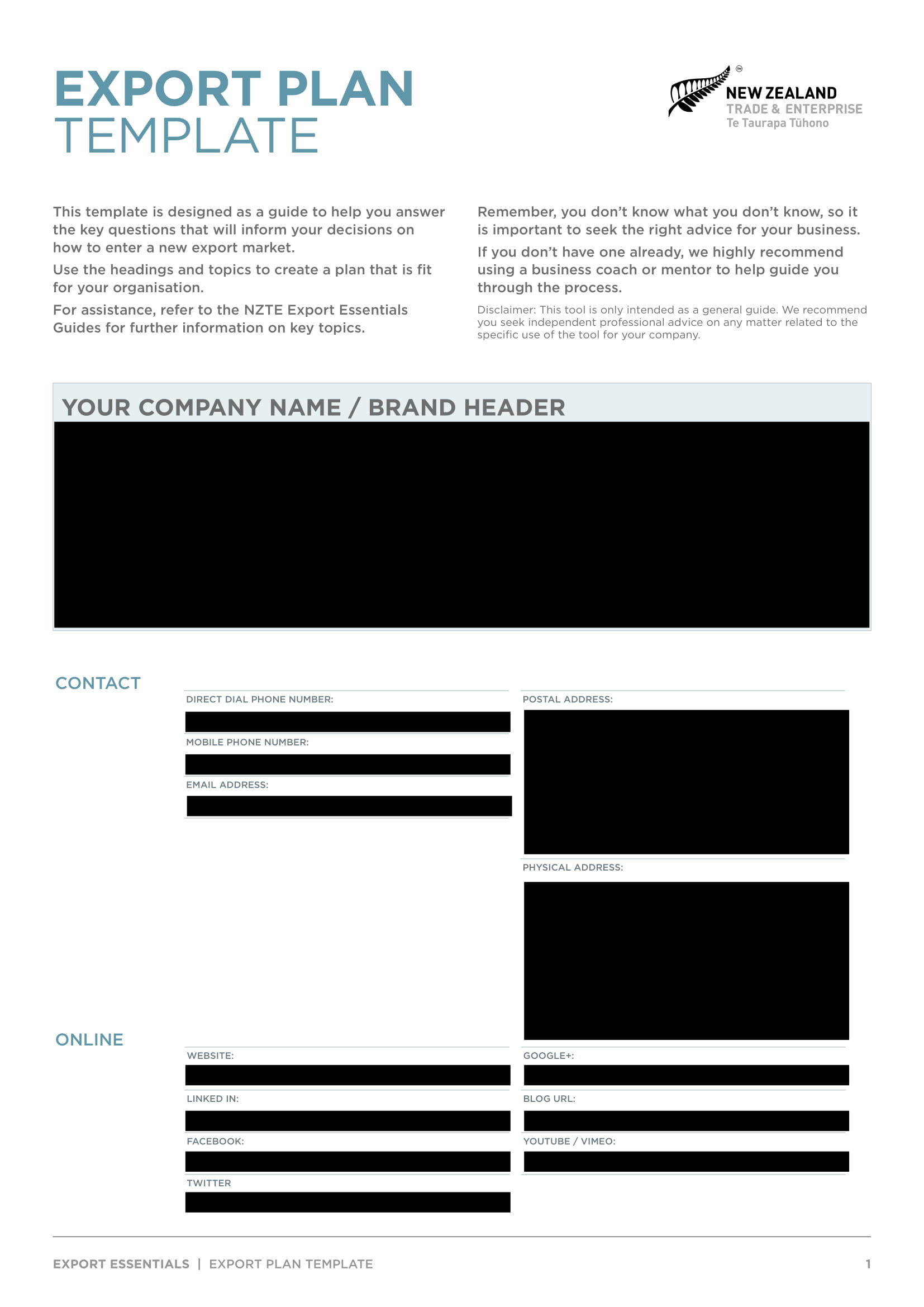 Free business plan template word picture
