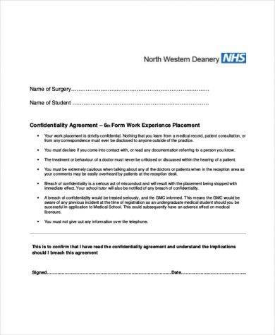 fillable patient confidentiality agreement1