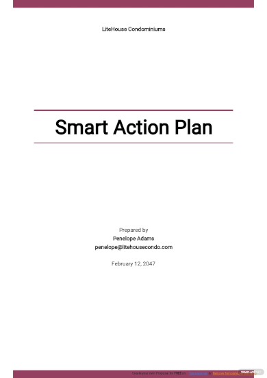 free blank smart action plan template