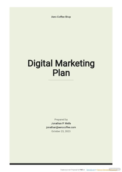 Free Simple Digital Marketing Plan Template
