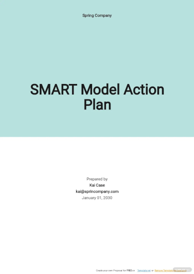 free smart model action plan template