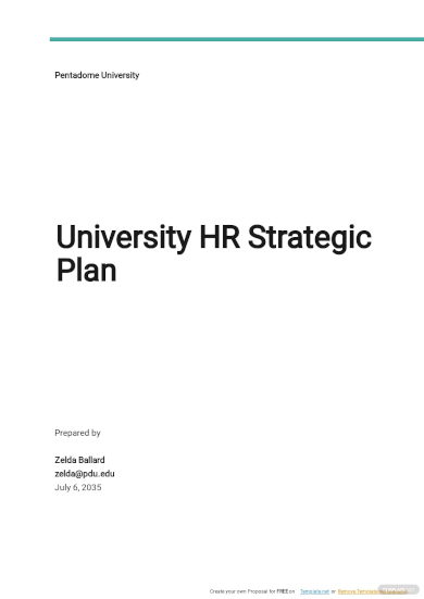 free university hr strategic plan template