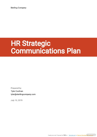 hr strategic communications plan template