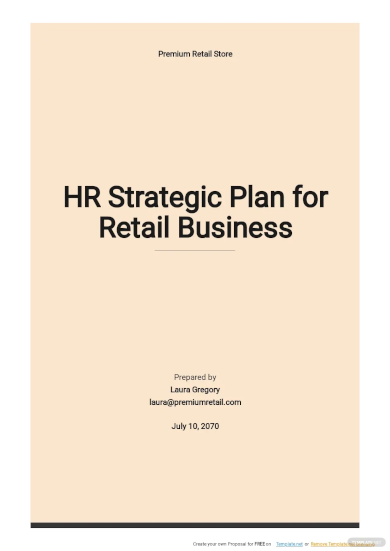 hr strategic plan template for retail business