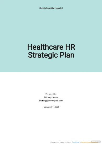 healthcare hr strategic plan template