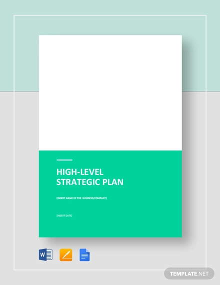 high level strategic plan template
