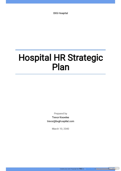 hospital hr strategic plan template