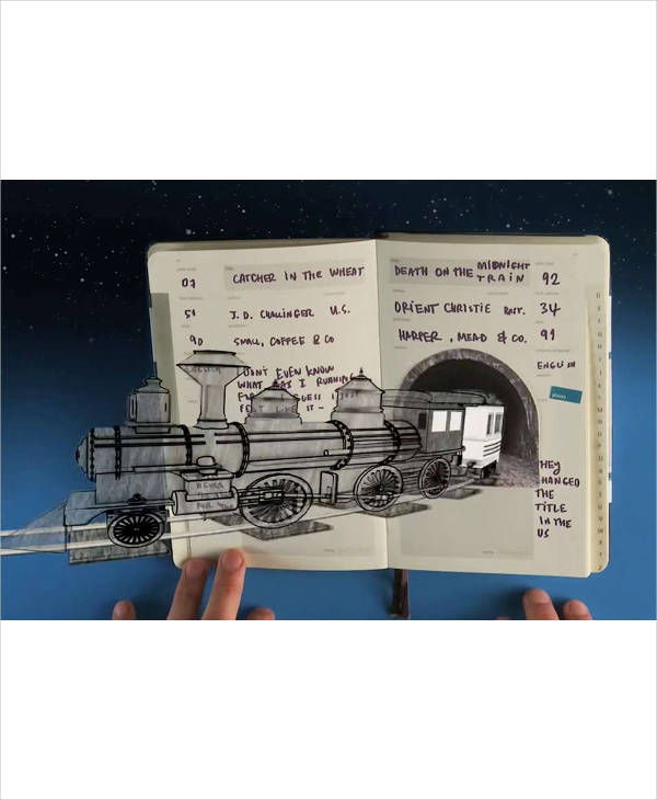 imaginative train moleskine book journal1