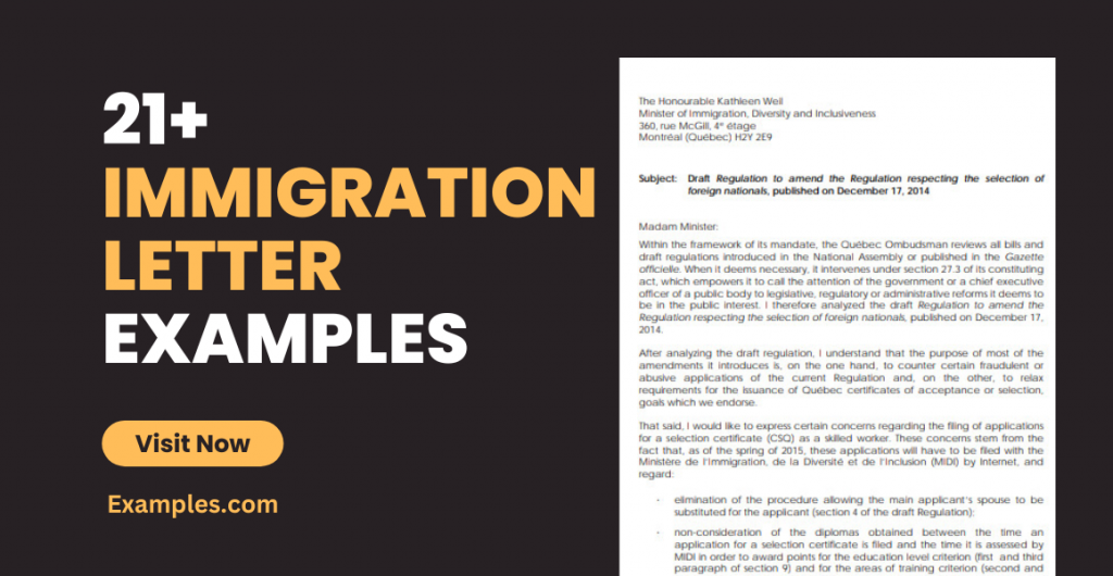 Immigration Letter Examples