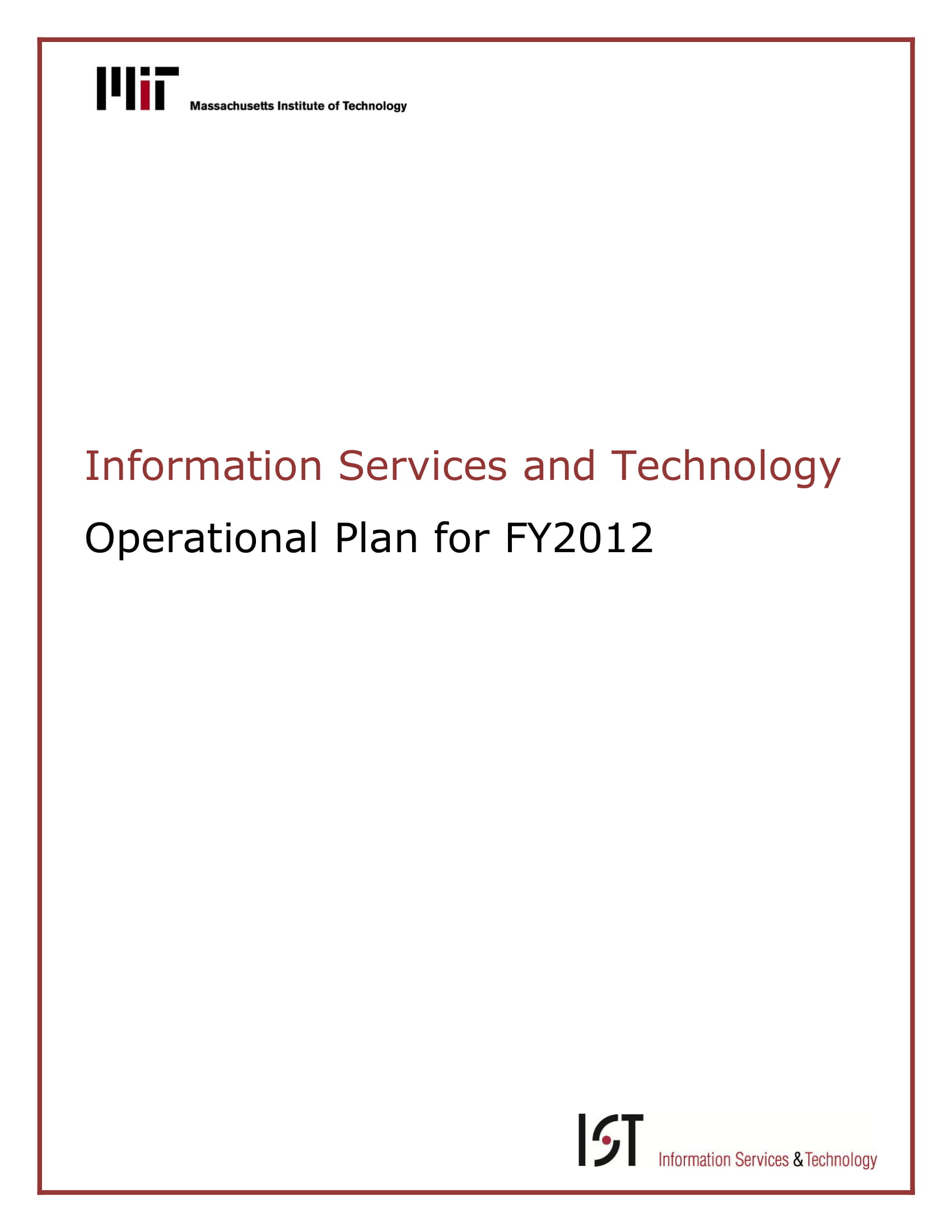 information services and technology operational plan example 01