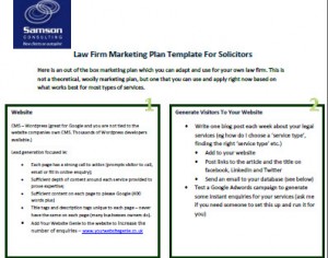 Law Firm Marketing Plan Template