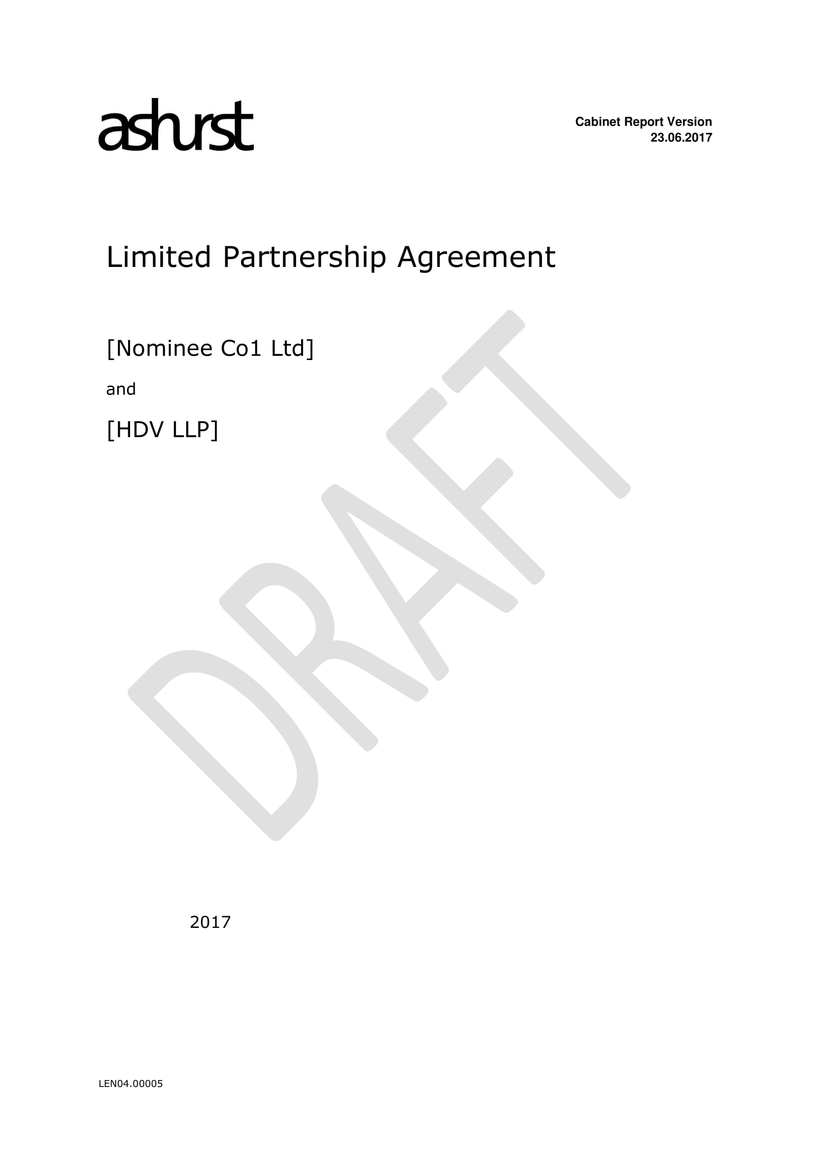 limited partnership agreement example