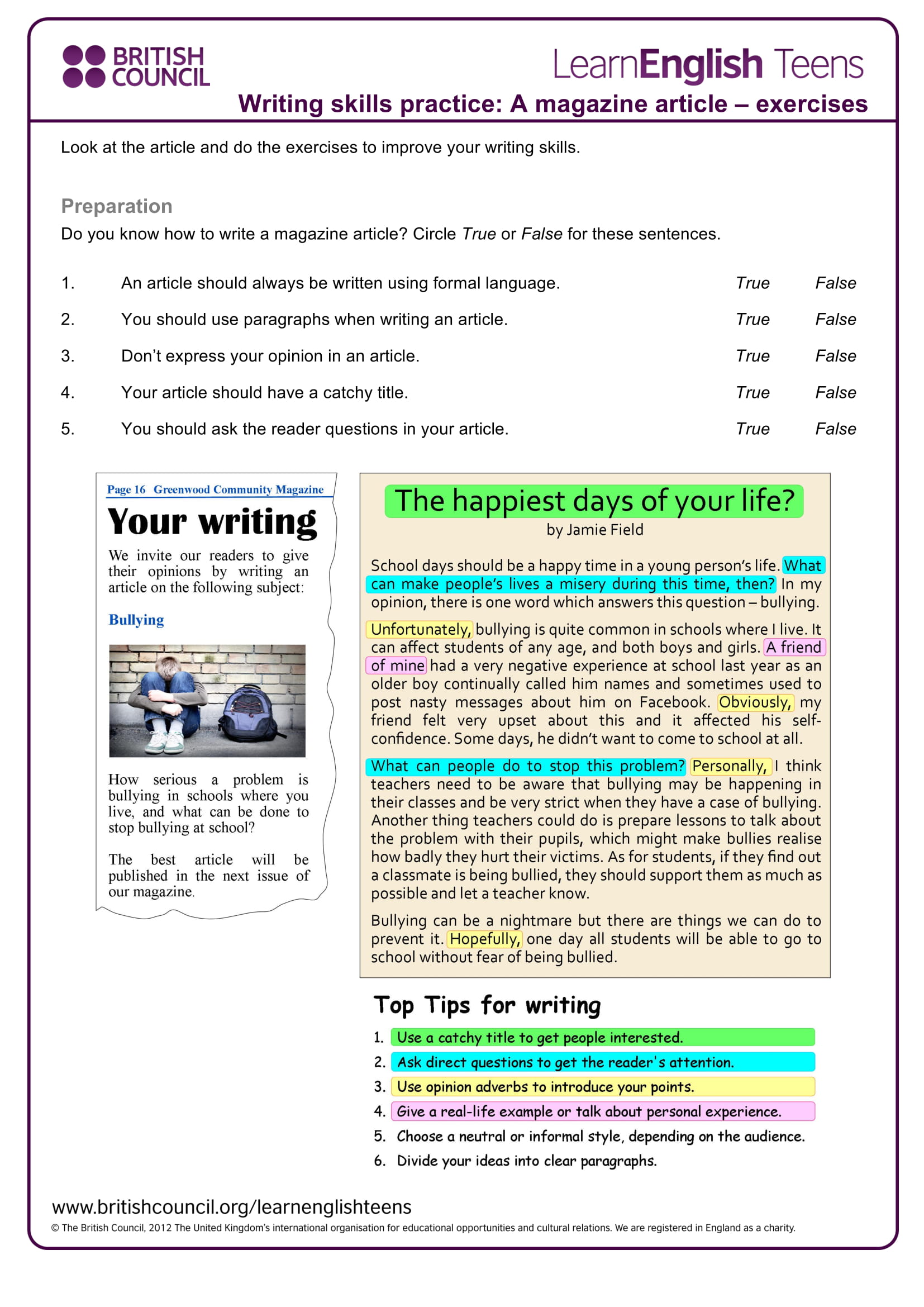 article writing 0510