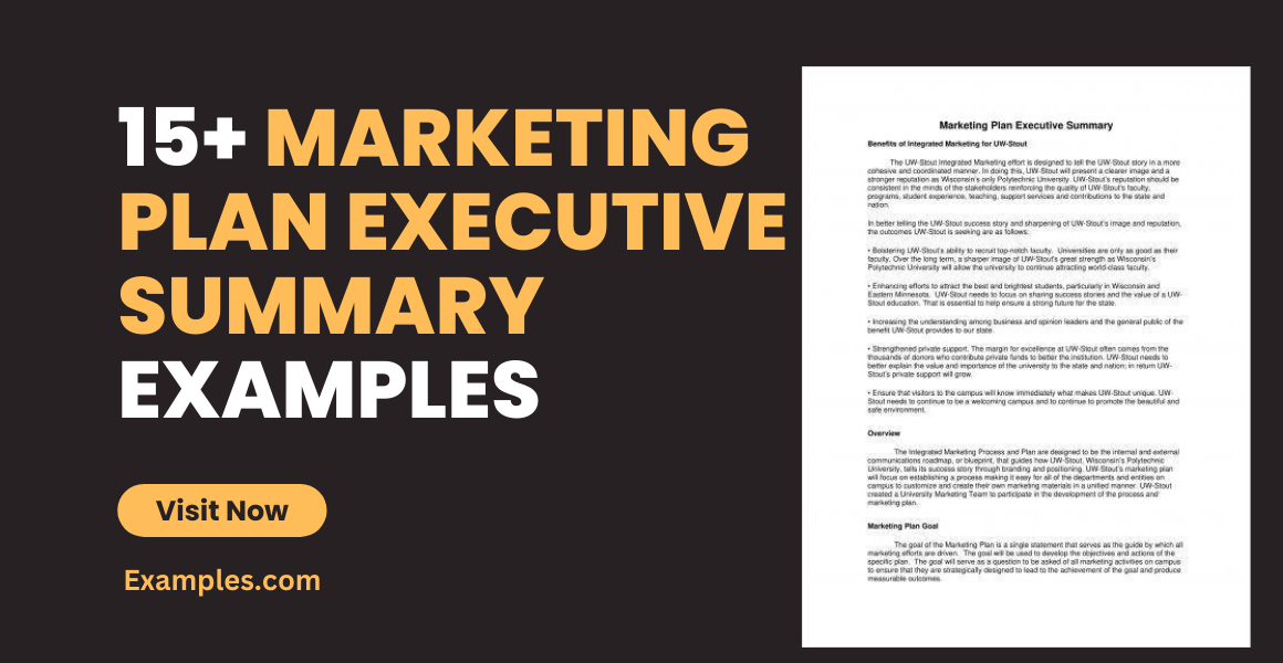 example of executive summary for marketing research report