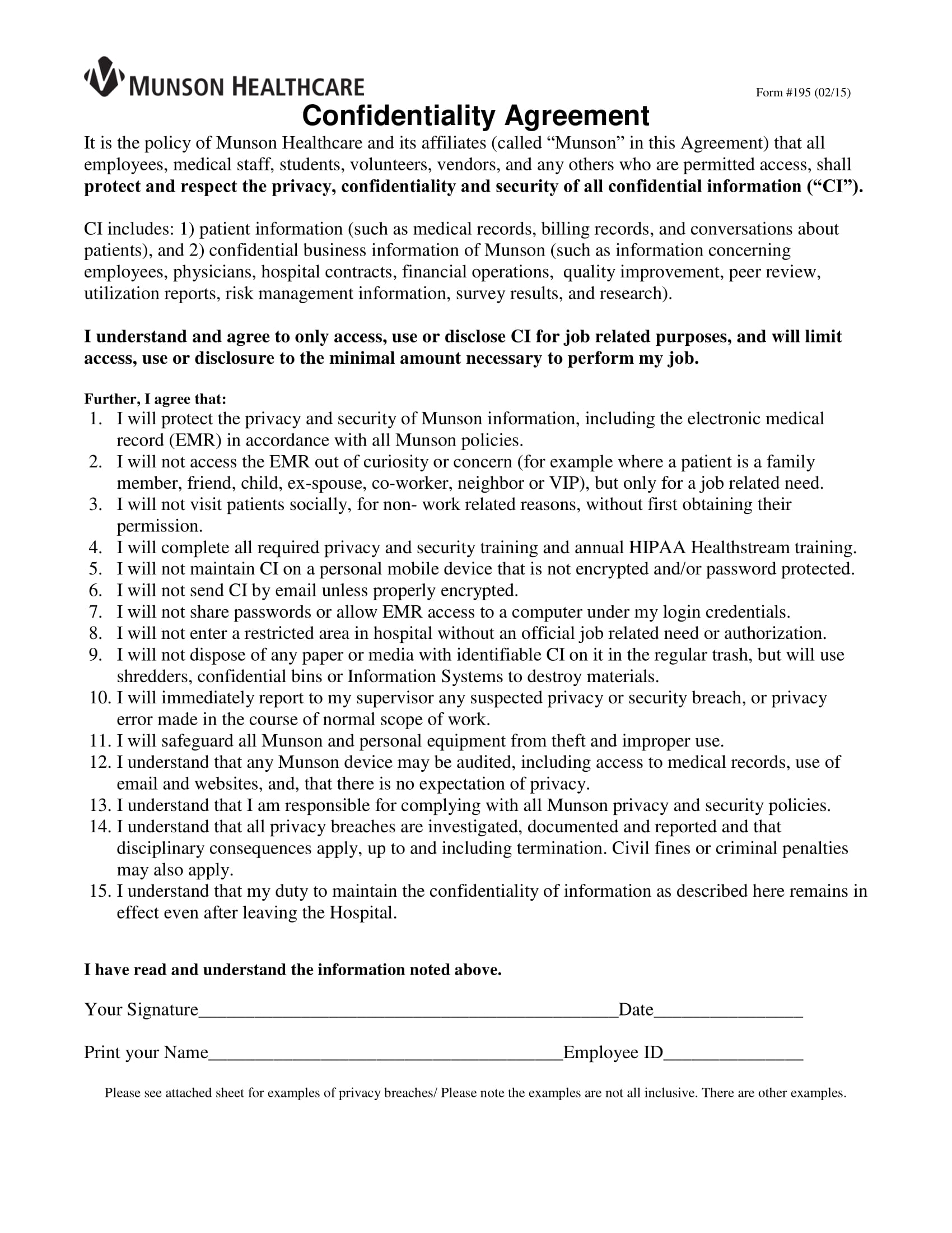 Medical Confidentiality Agreement - 11+ Examples, Format, Pdf, Tips