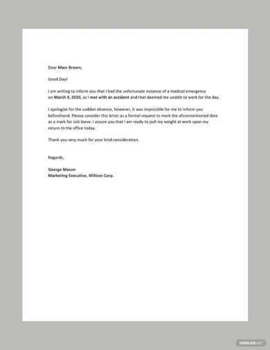 Official Medical Leave Letter 17 Examples Format Sample Examples