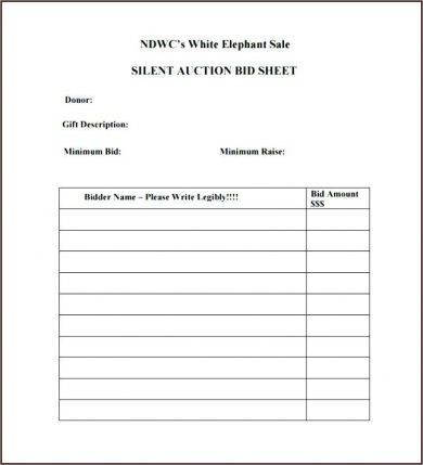 ndwcs silent auction bid form example1