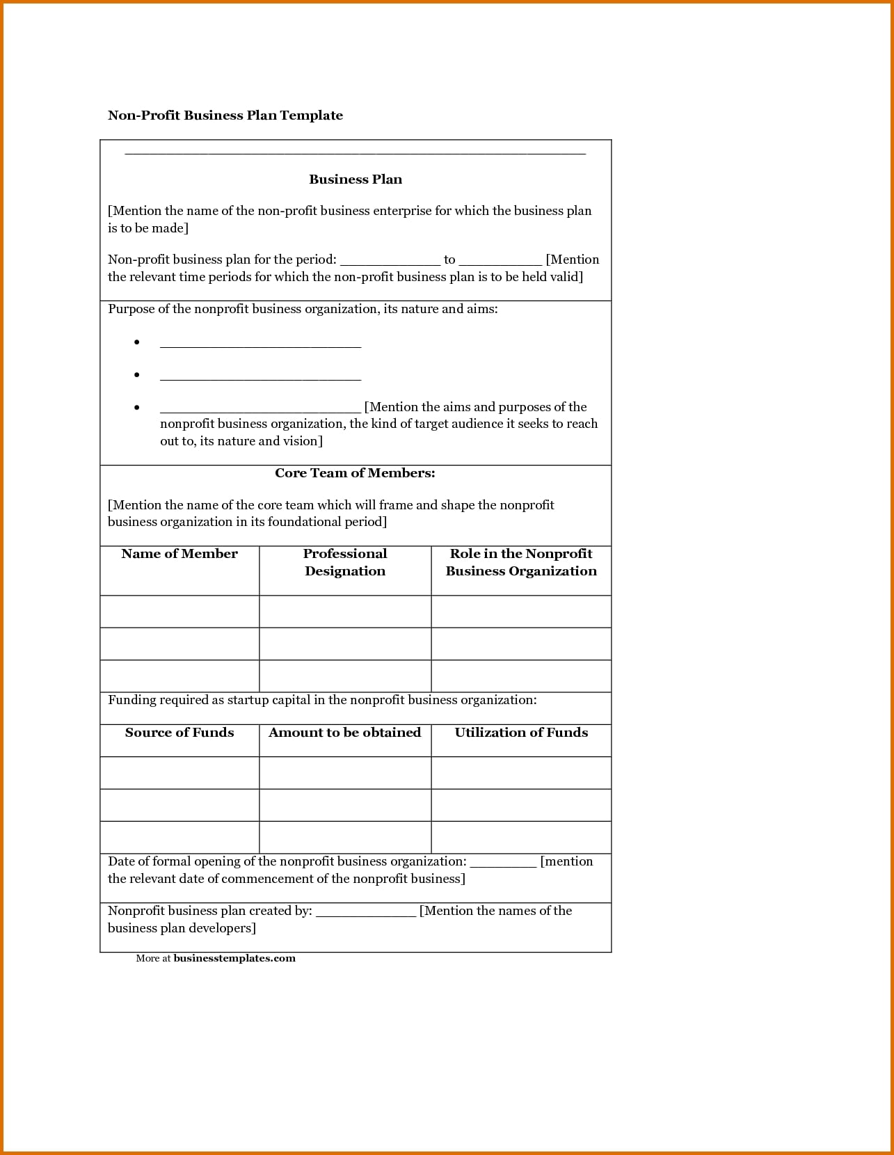 22+ Nonprofit Project Plan Examples - PDF  Examples With Sample Non Profit Business Plan Template