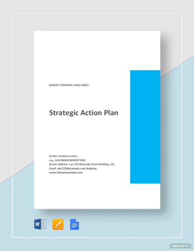 one page strategic action plan template