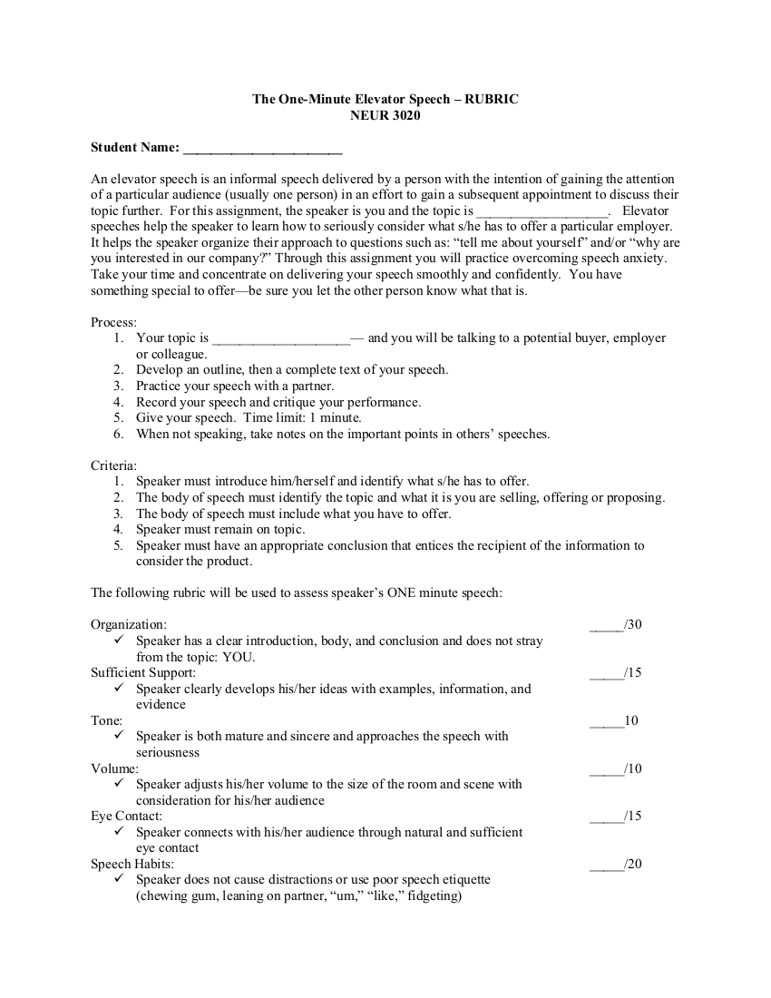 Impromptu Speech 6 Examples Format Sample Examples