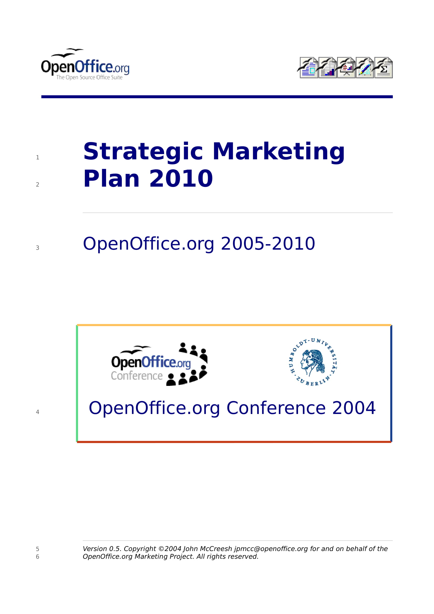 open office strategic marketing plan example