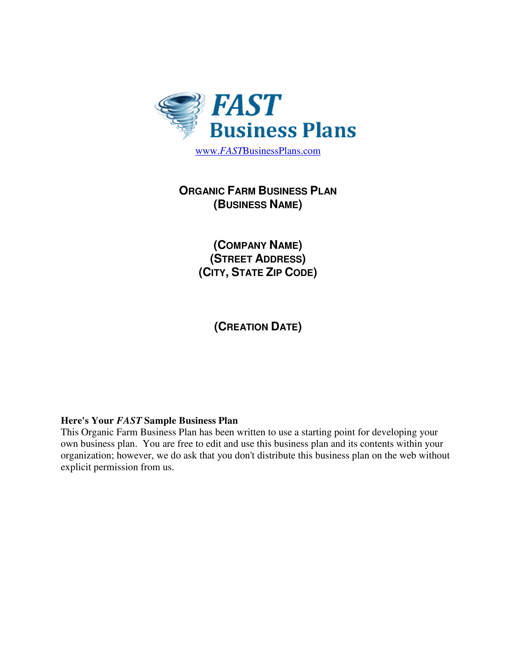 Organic Farm Business Plan Example 01