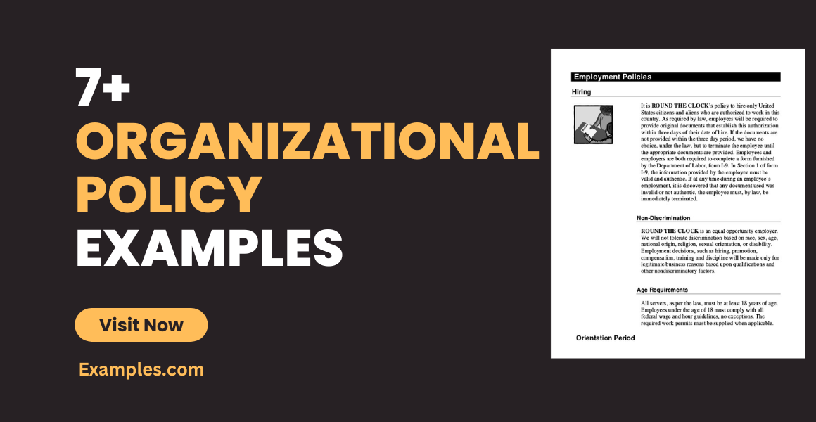 Organizational Policy Examples