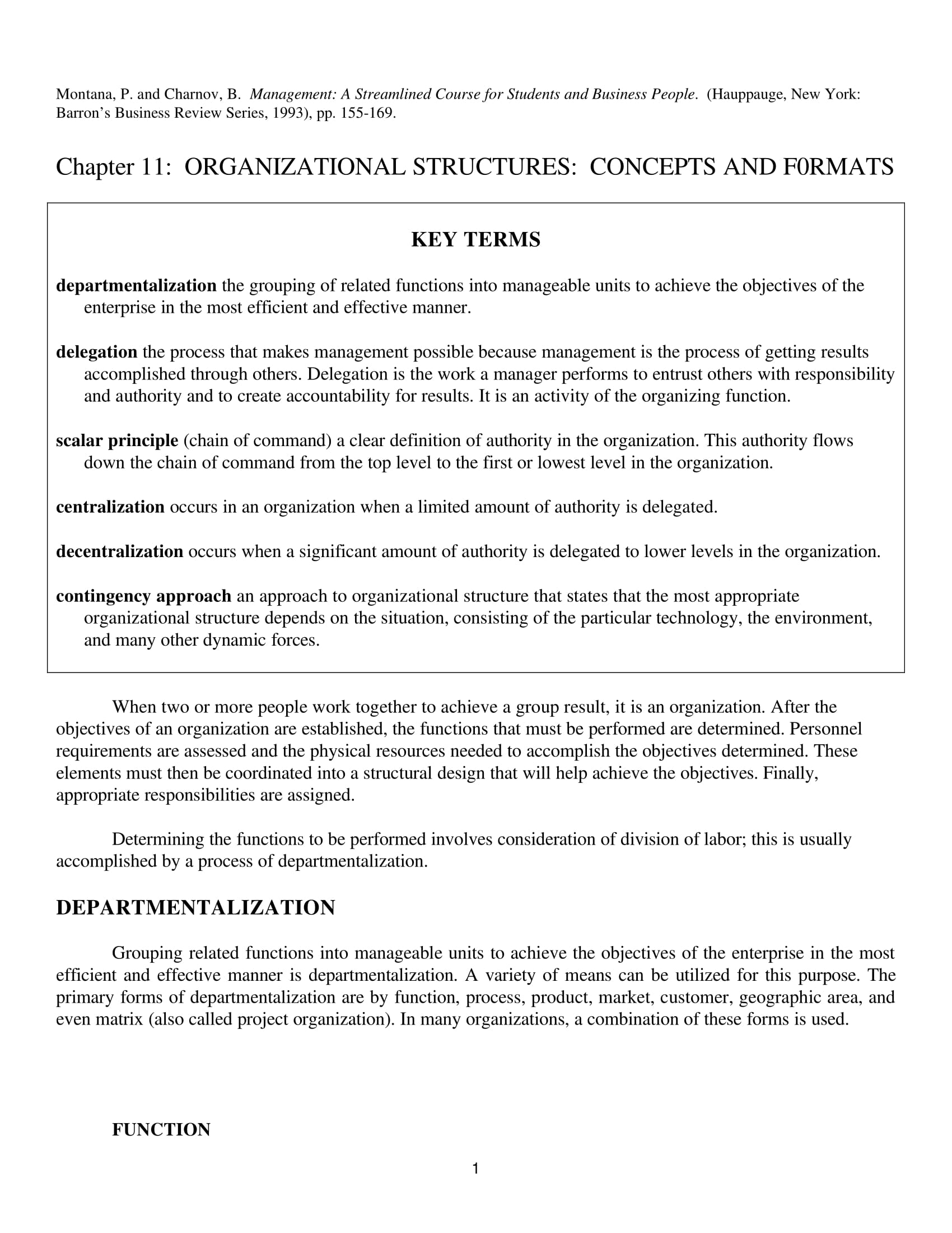 organizational statement essay