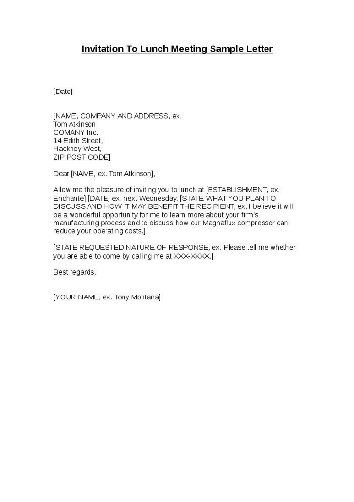 9 Official Meeting Letter Examples Pdf