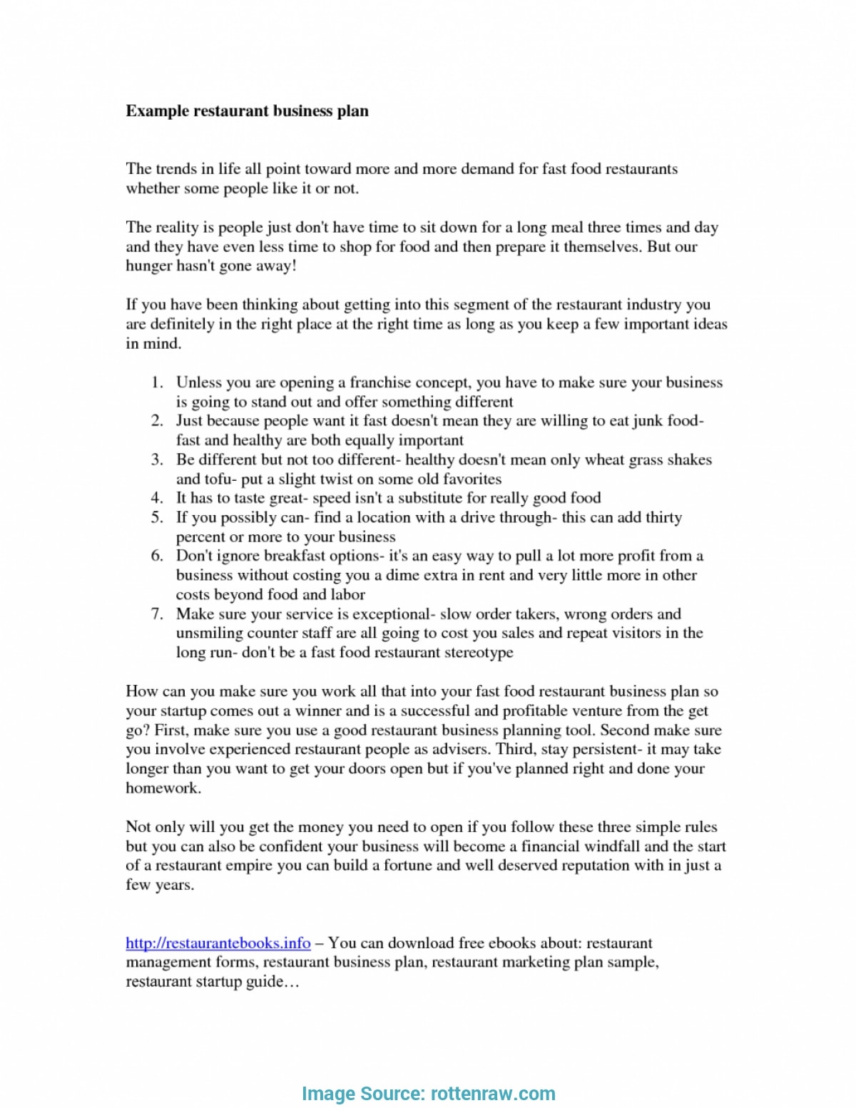 food delivery business plan sample pdf